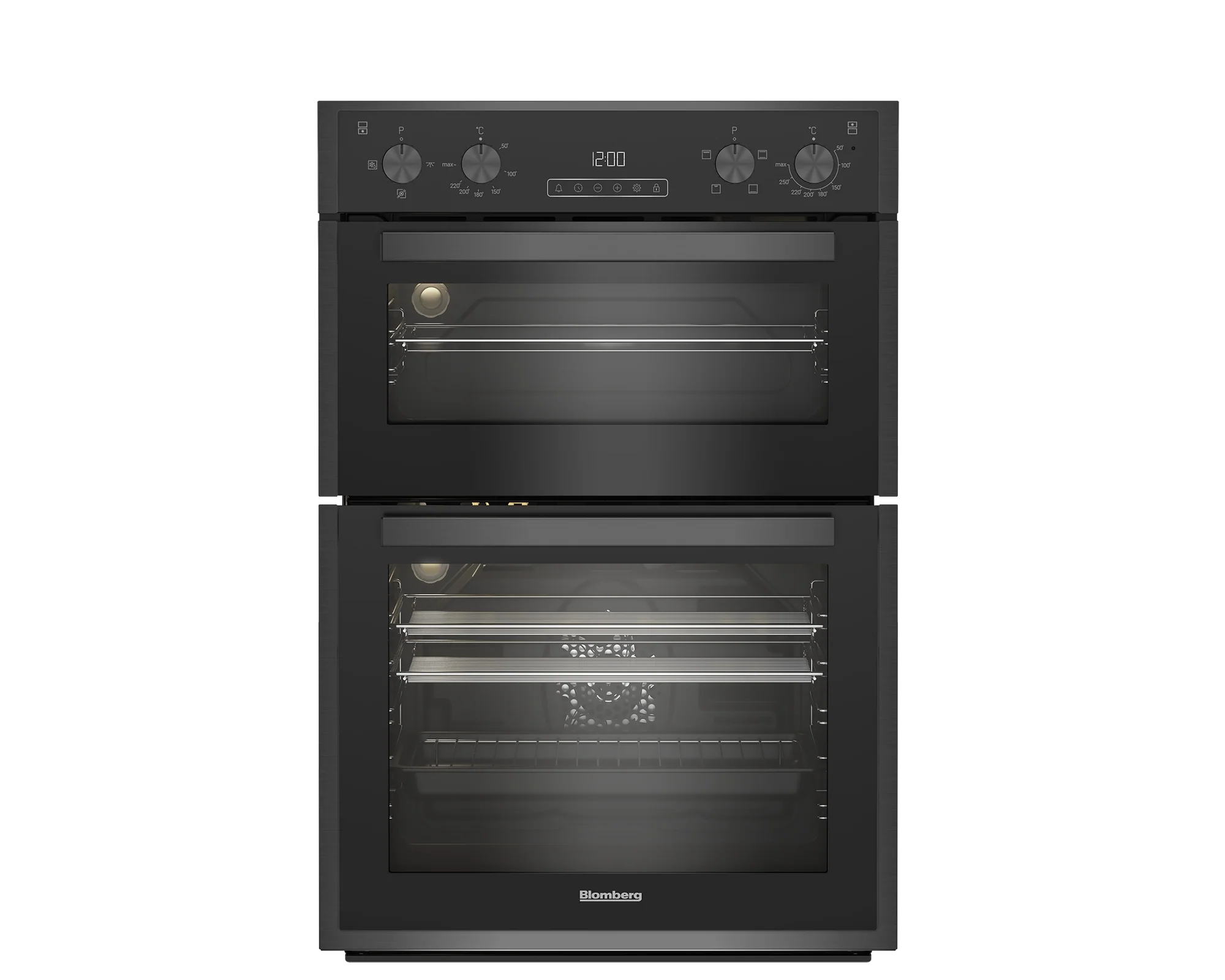 Blomberg RODN9202DX 59.4cm Built In Electric Double Oven - Dark Steel