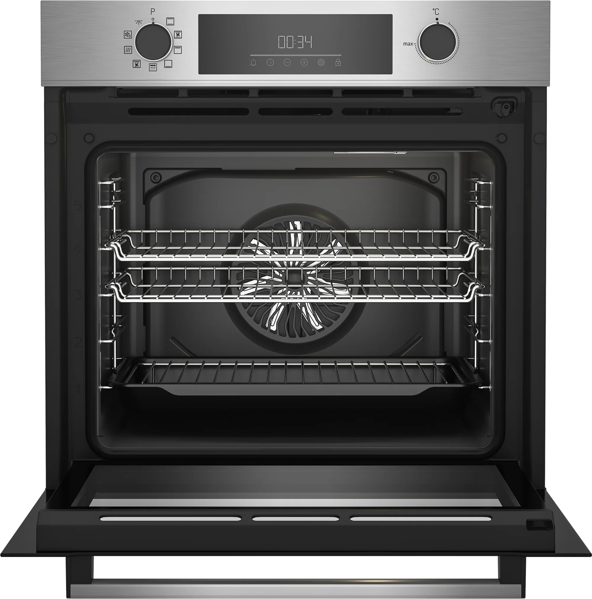 Beko AeroPerfect CIMY92XP 59.4cm Pyrolytic Built In Electric Single Oven - Stainless Steel