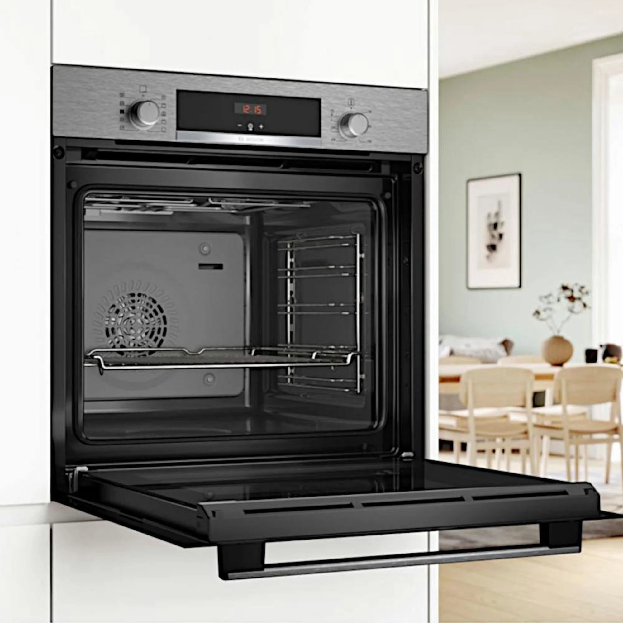 Bosch HQA534BS3B 59.4cm Built In Electric Single Oven - Stainless Steel