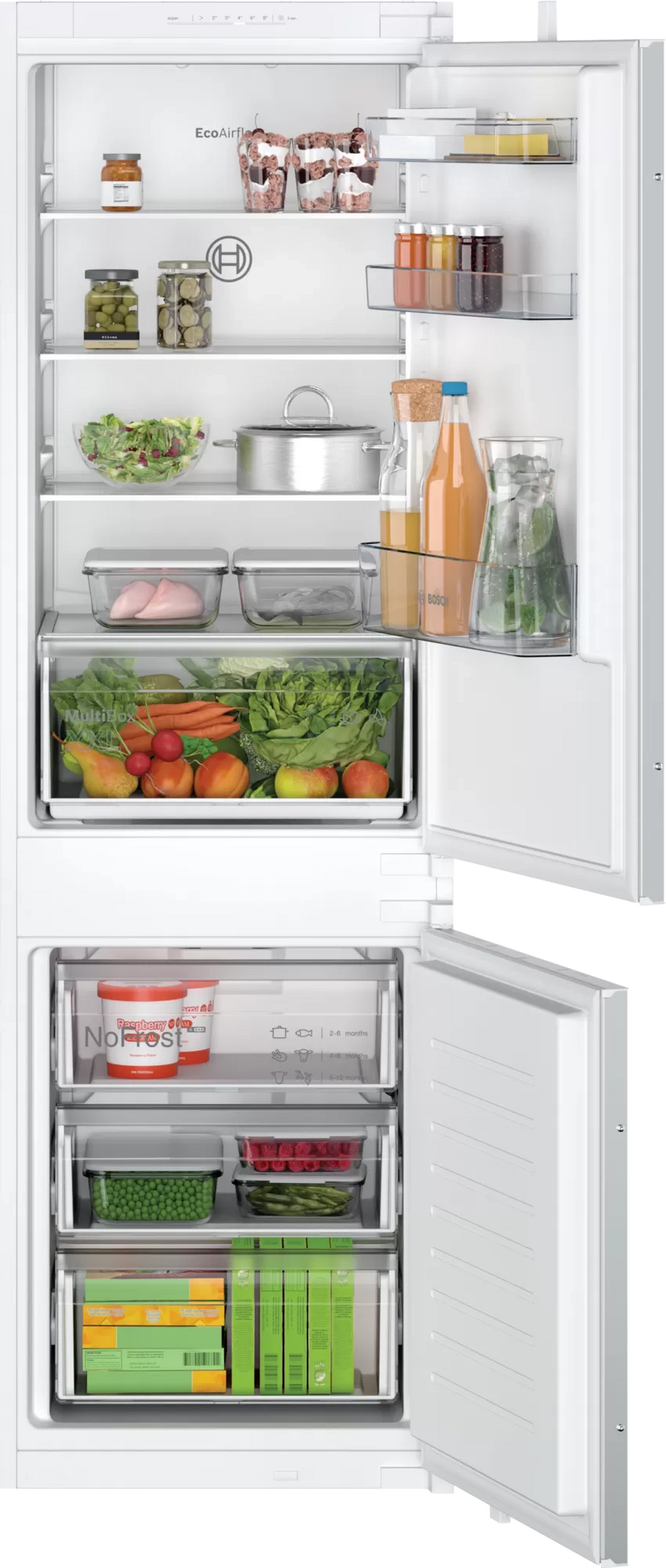 Bosch KIN86NSE0G 54.1cm 60/40 Integrated Frost Free Fridge Freezer