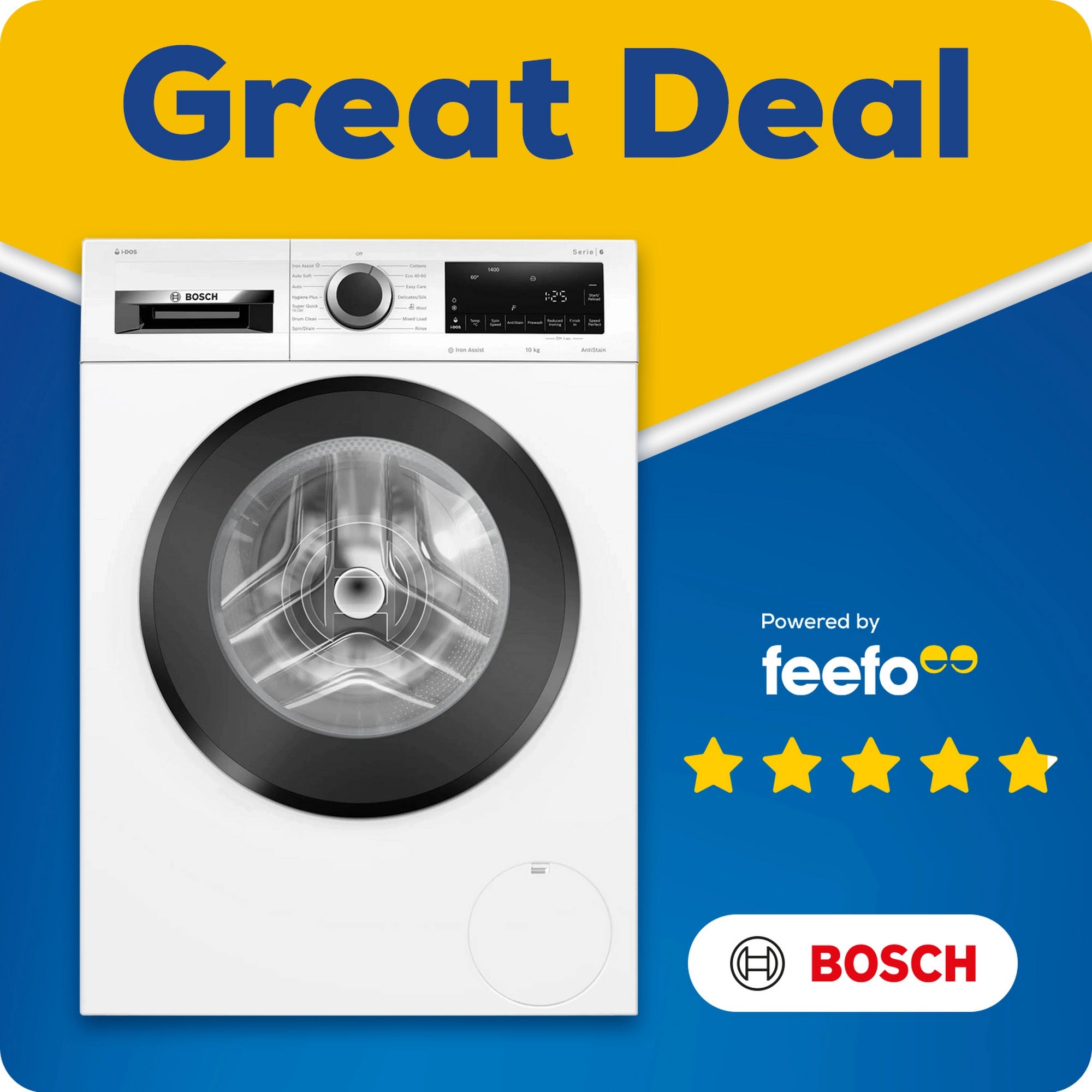 Bosch WGG24400GB 9kg 1400 Spin Washing Machine - White