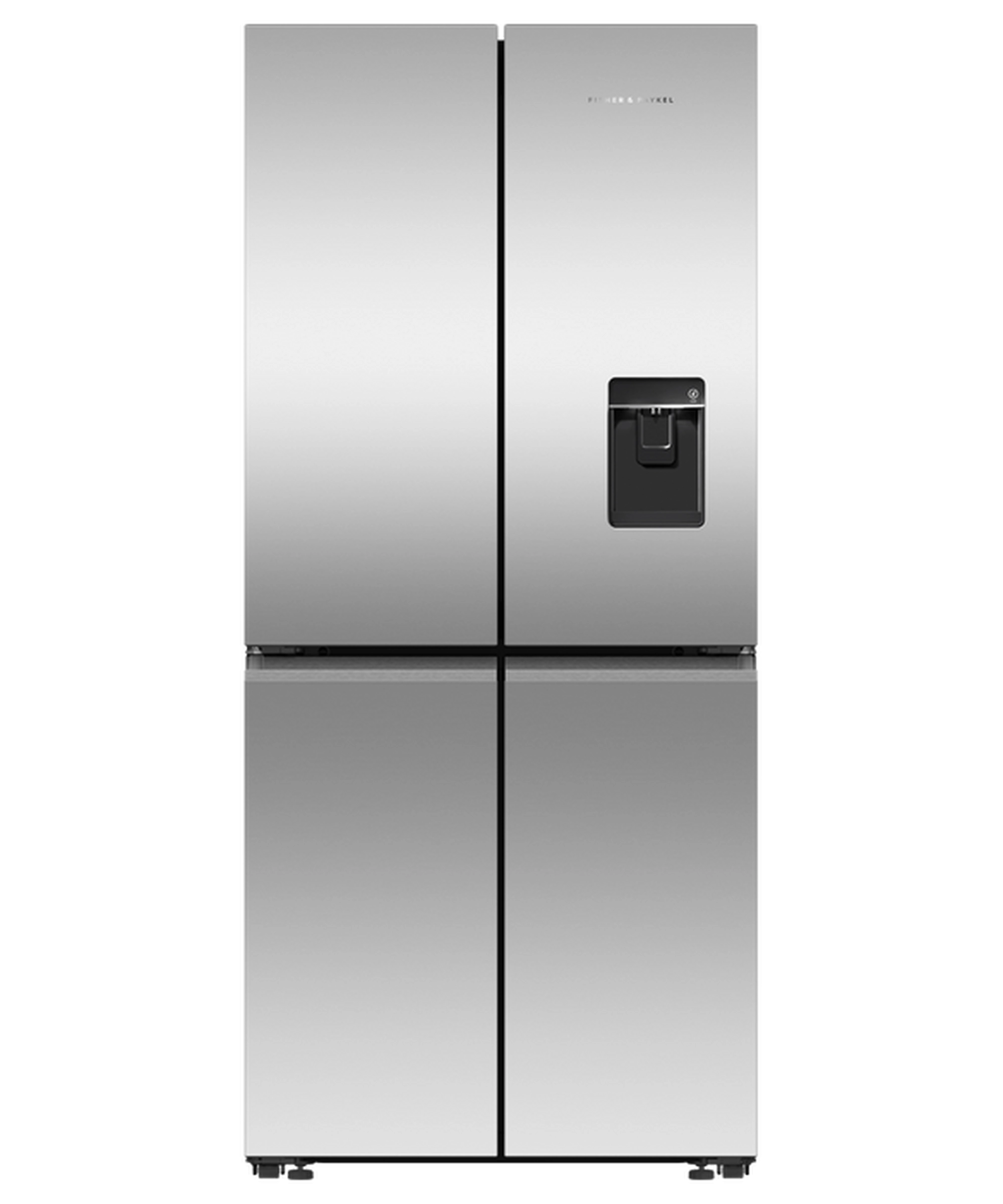 Fisher & Paykel RF500QNUX1 79cm Wifi Connected Plumbed Quad Door Frost Free Fridge Freezer - Stainless Steel