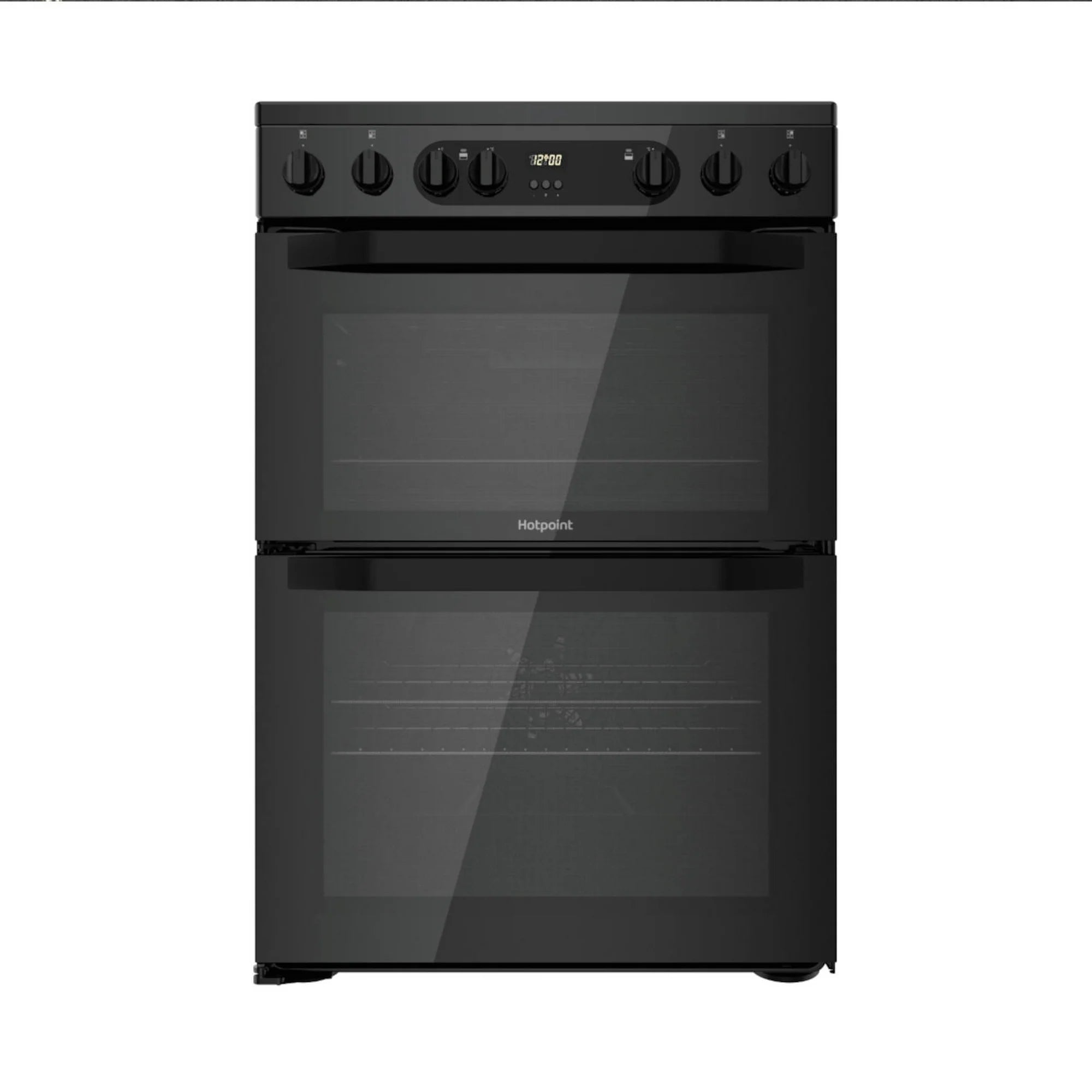 Hotpoint HDEU67V9C2B/UK 60cm Double Oven Electric Cooker with Ceramic Hob - Black