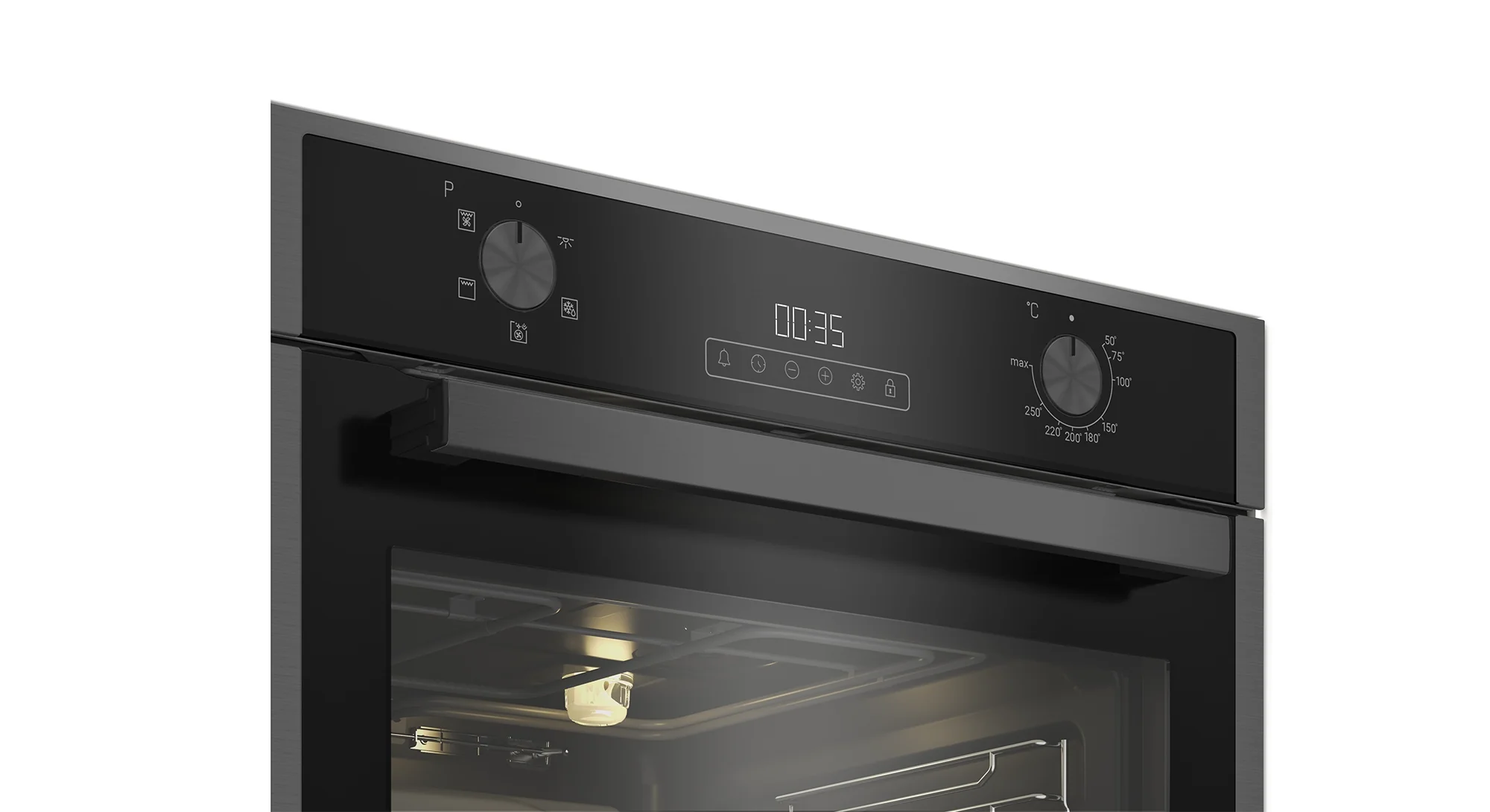 Blomberg ROEN9202DX 59.4cm Built In Single AeroChef Oven - Dark Steel