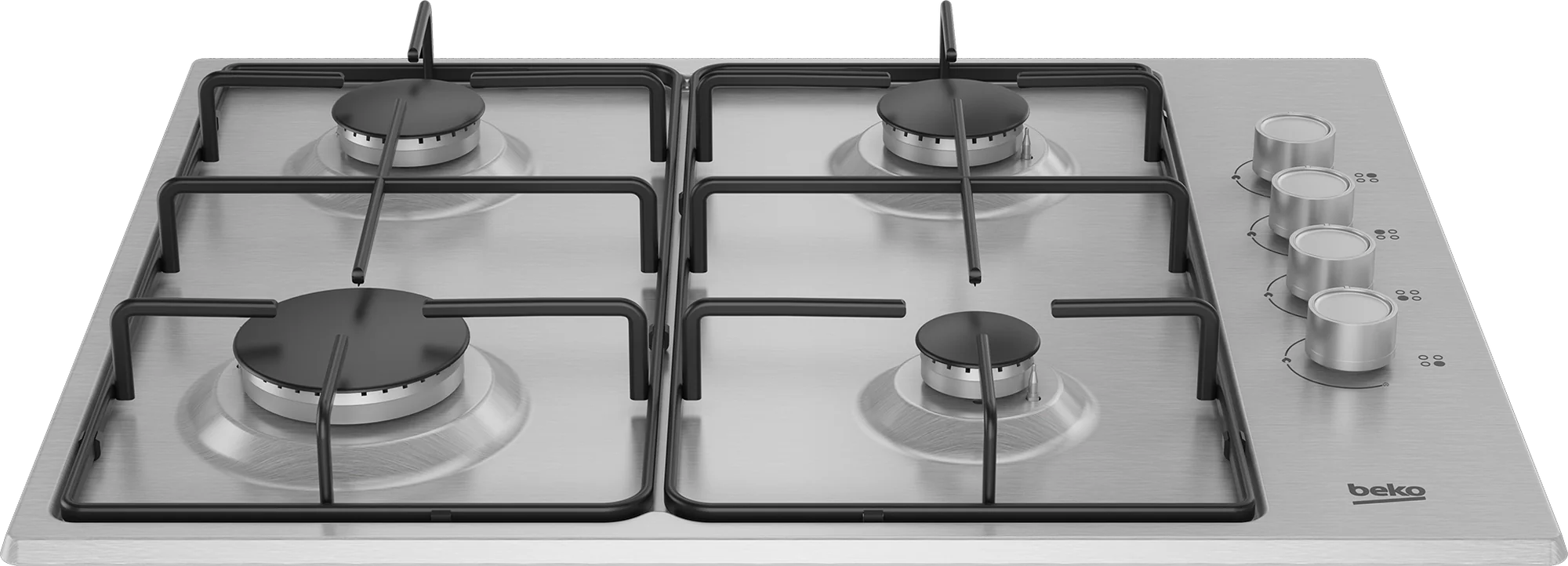 Beko CIHYG21SX 61cm 4 Burner Gas Hob - Stainless Steel