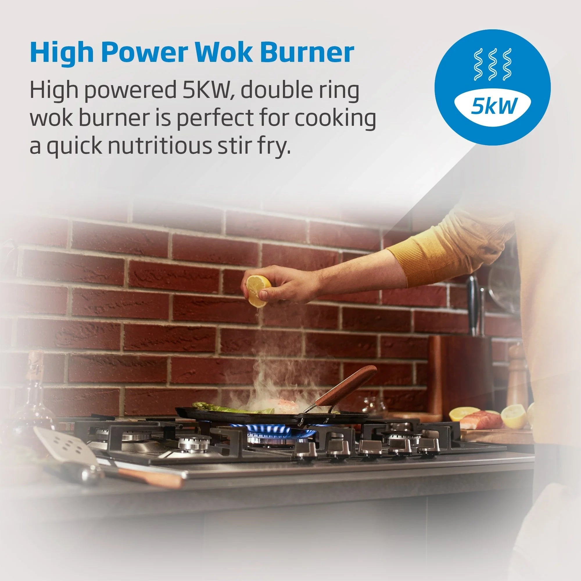 Beko CIHYG32SXE 75cm 5 Burner Gas Hob - Stainless Steel