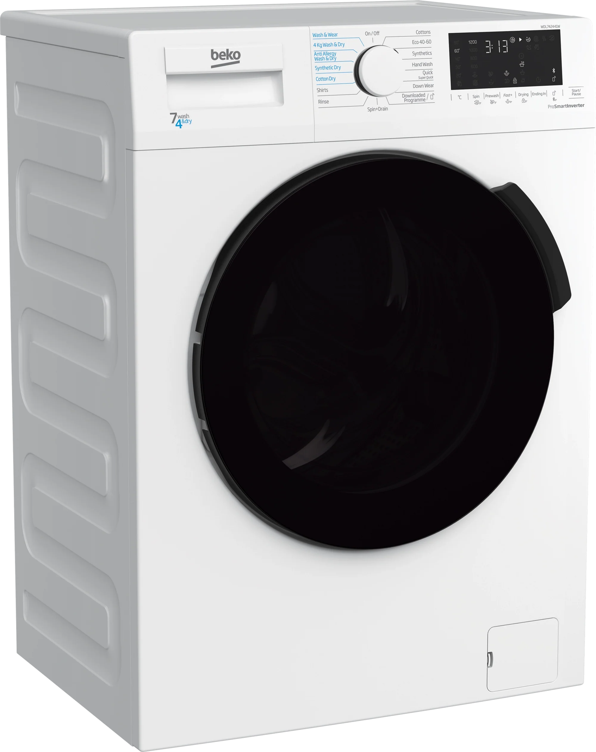 Beko WDL742441W 7kg/4kg 1200 Spin Washer Dryer - White
