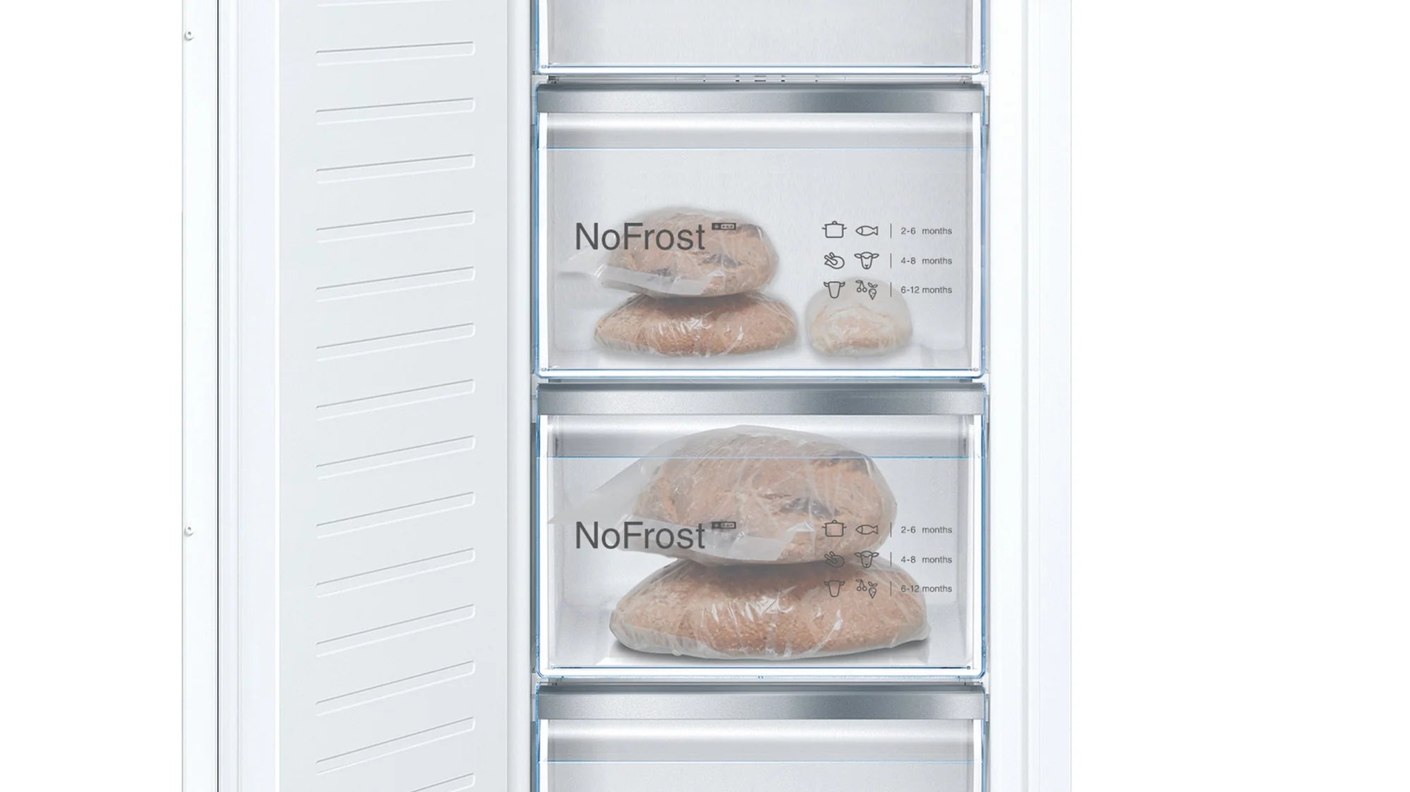Bosch GIN81VEE0G 55.8cm Built In Total No Frost Freezer - White