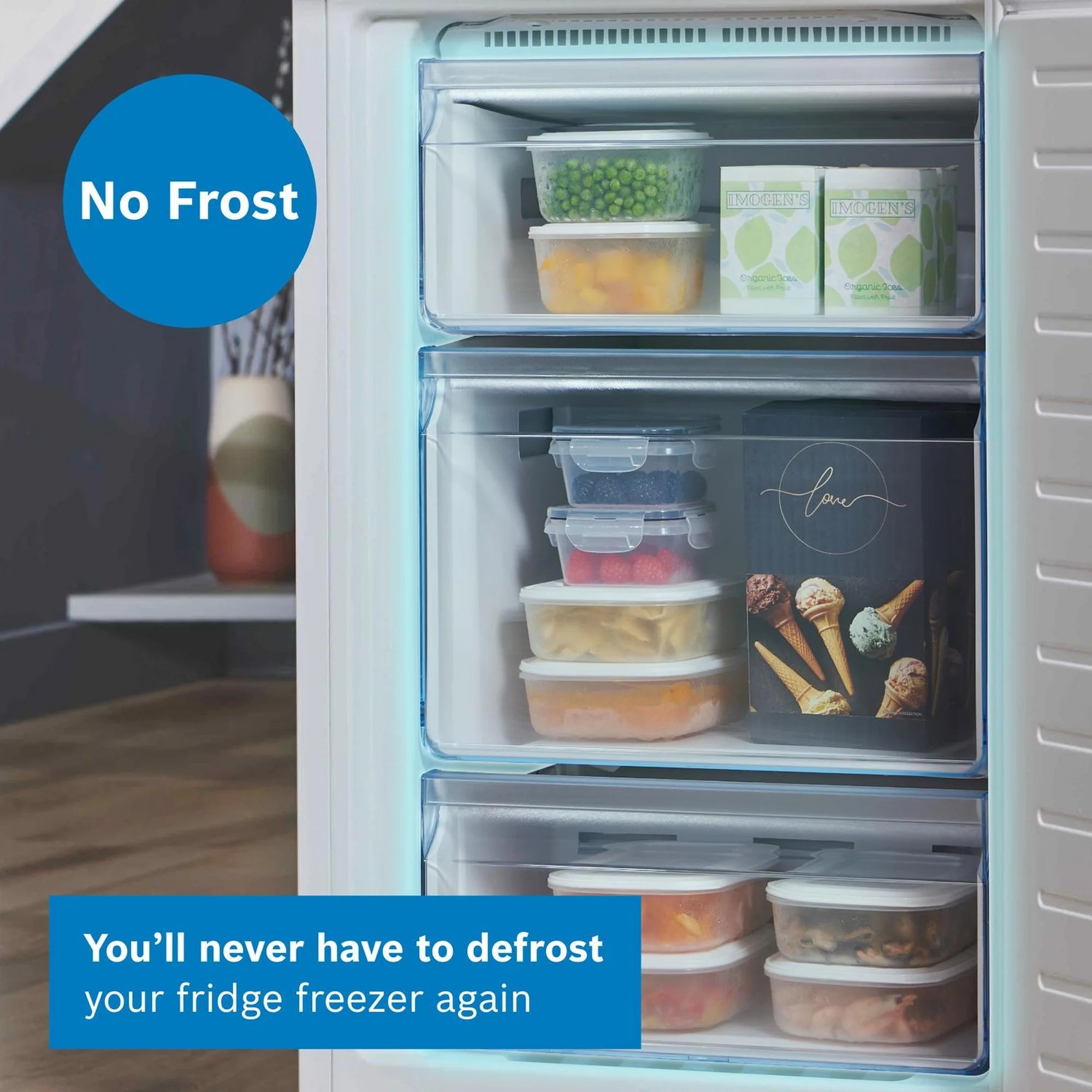 Bosch KGN34NWEAG 60cm 50/50 Frost Free Fridge Freezer - White