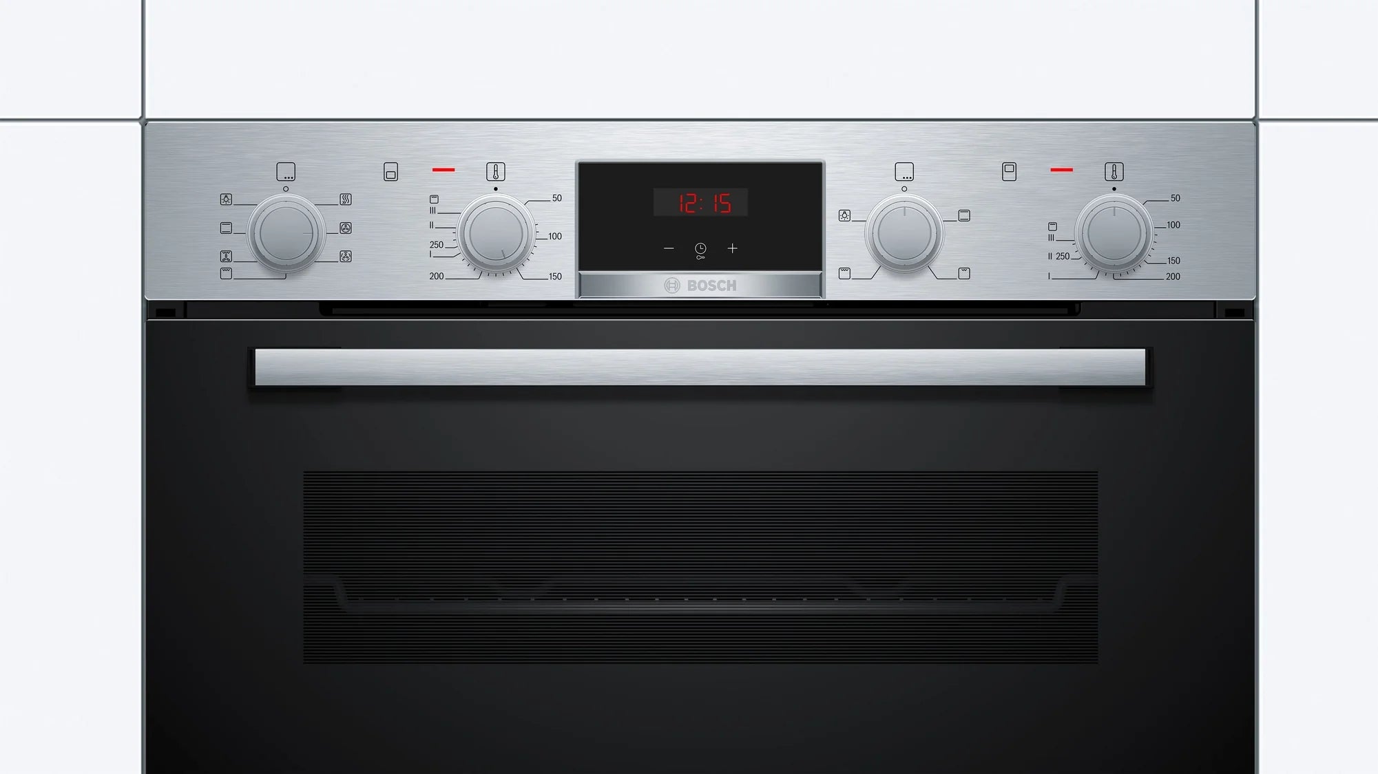 Bosch MBS533BS0B 59.4cm Built In Electric Double Oven with 3D Hot Air - Stainless Steel