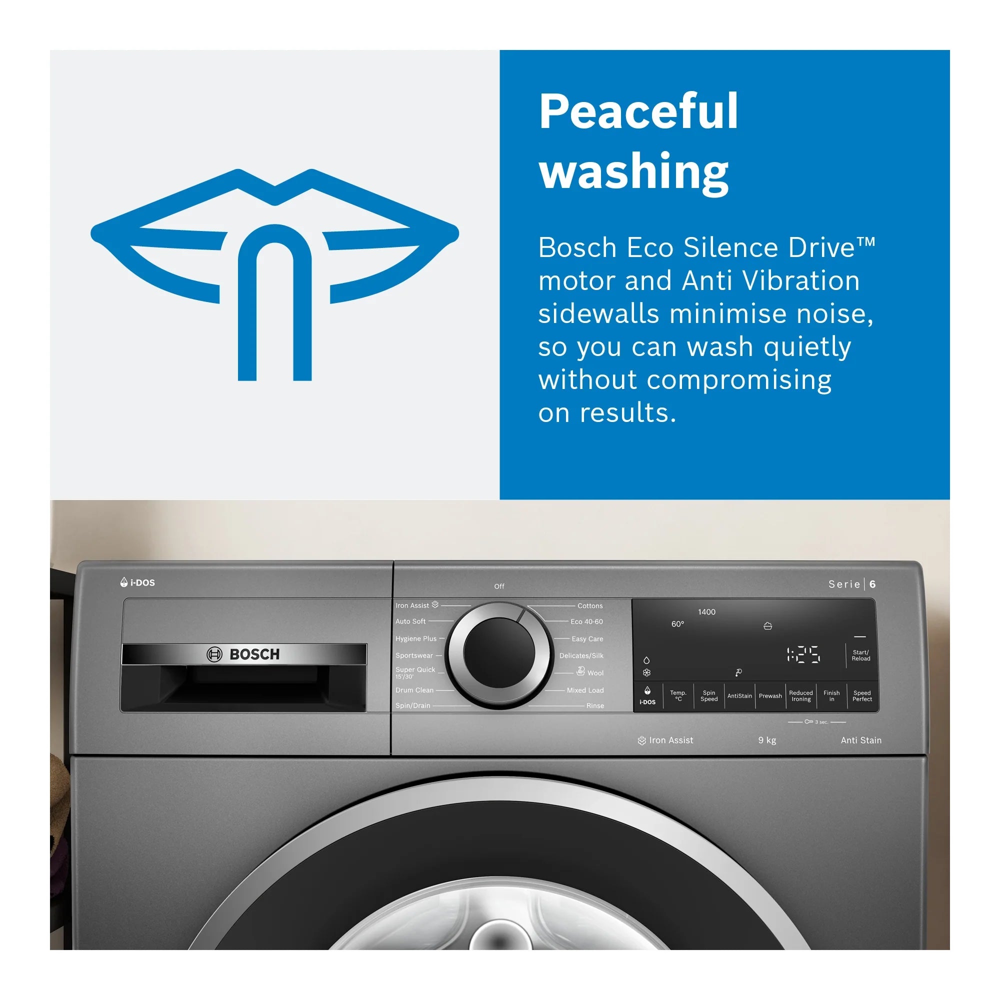 Bosch WGE03408GB 8kg 1400 Spin Washing Machine - White
