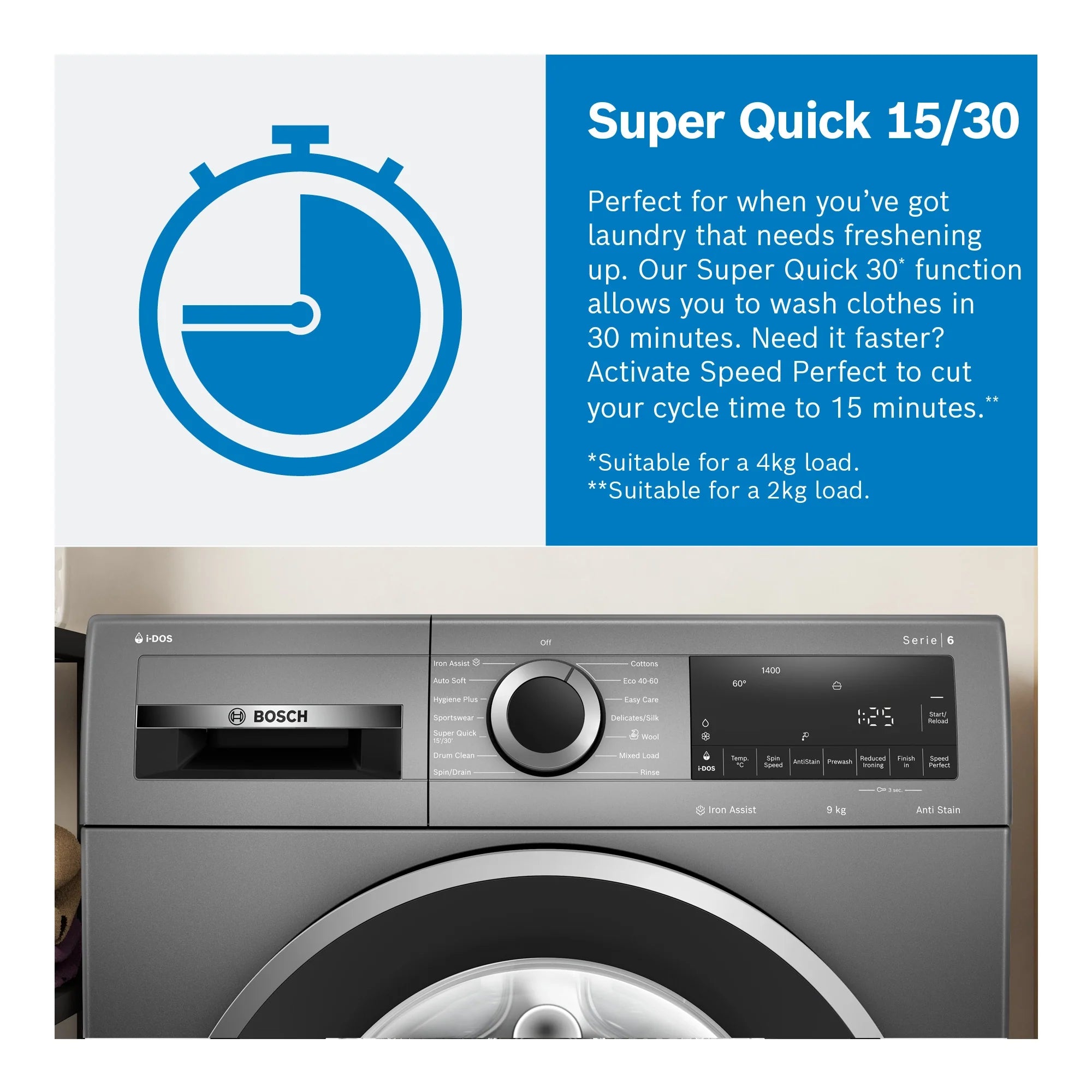 Bosch WGG254F0GB 10kg 1400 Spin Washing Machine with Automatic dosing - White