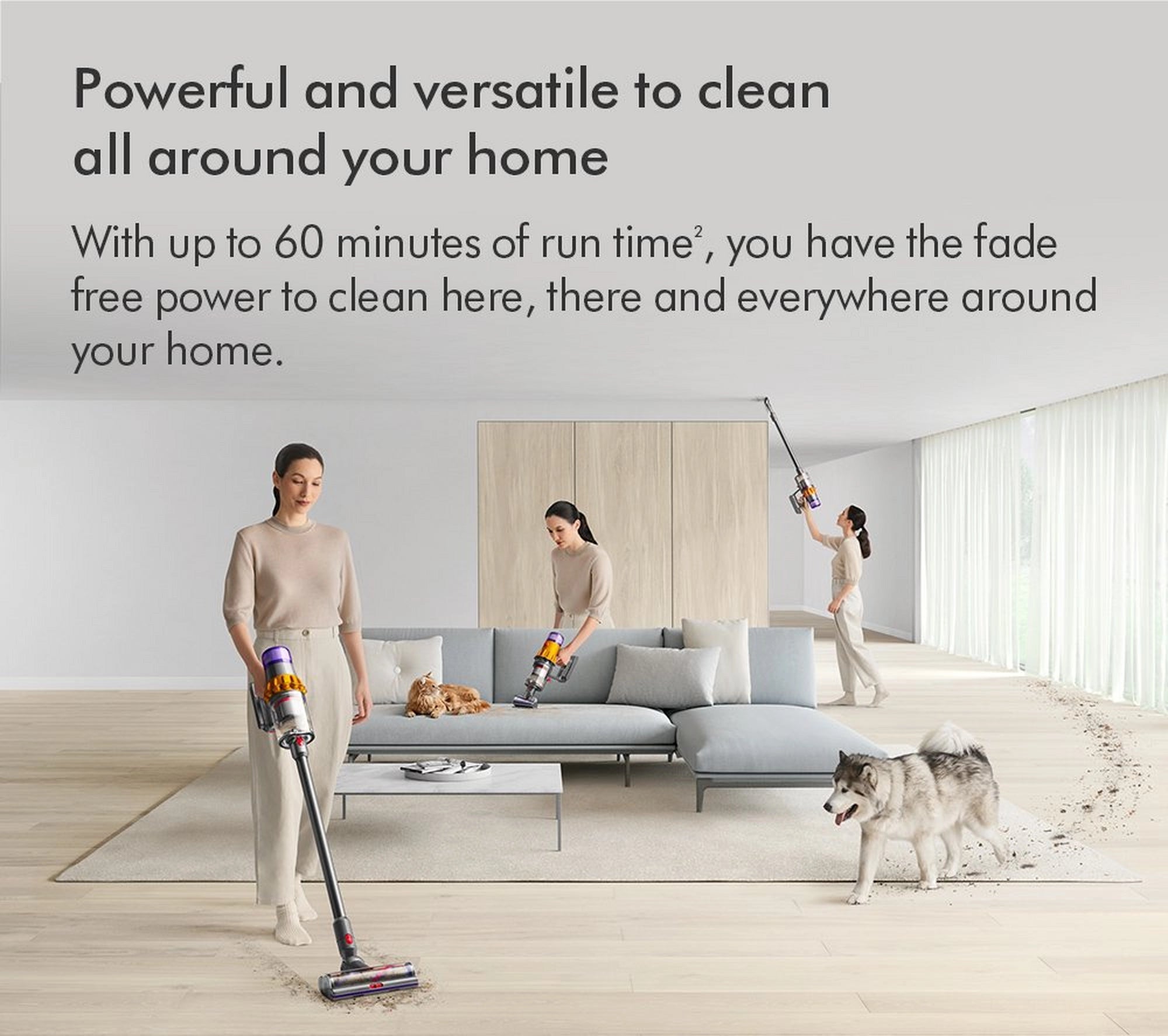 Dyson V15TOTALCLEAN23 Cordless Stick Vacuum Cleaner - 60 Minutes Run Time - Black