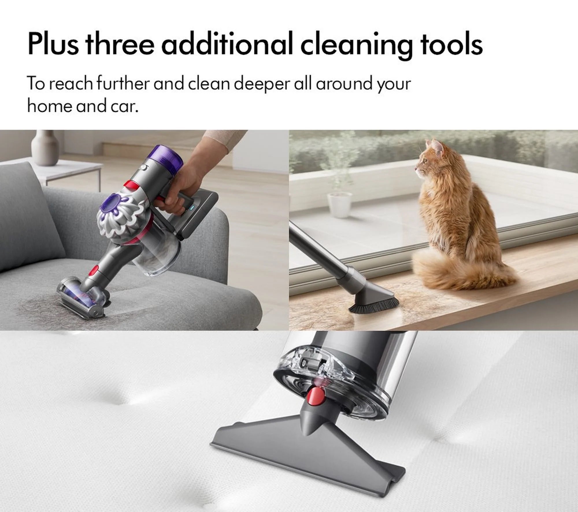 Dyson V8ABS-2023 Cordless Stick Vacuum Cleaner - 40 Minutes Run Time - Silver/Yellow