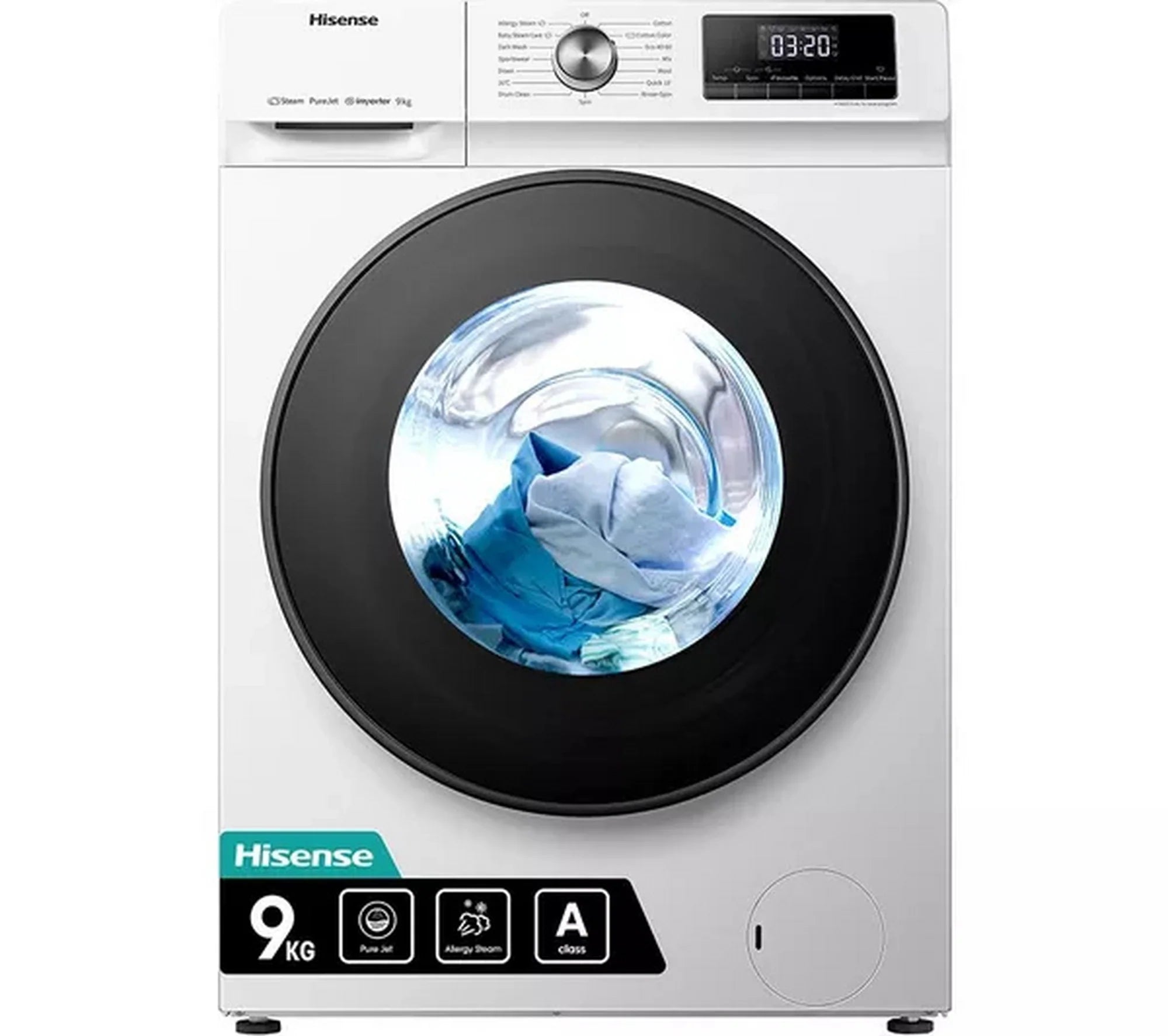 Hisense WFQA9014EVJM 9kg 1400 Spin Washing Machine - White
