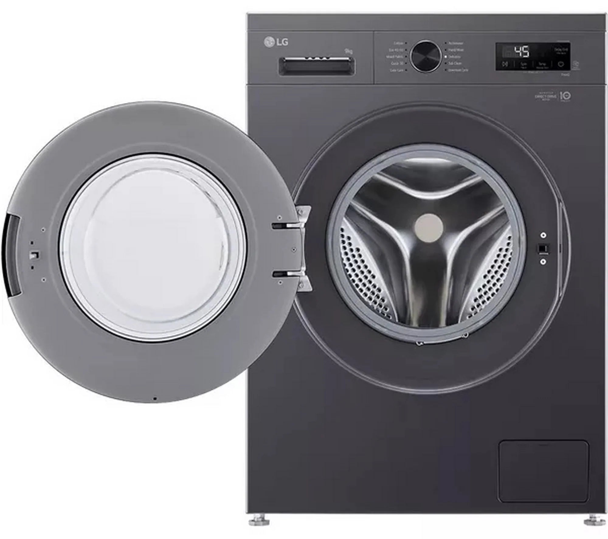 LG F4X1009NMK 9kg 1400 Spin Washing Machine - Slate Grey