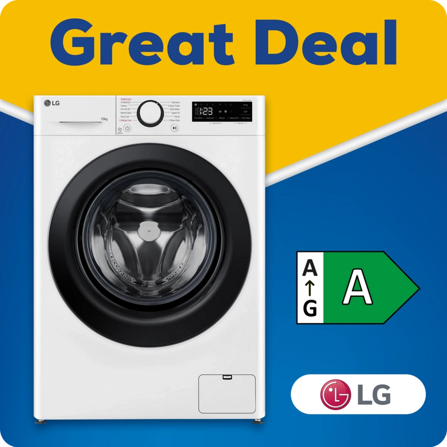LG F4Y510WBLN 10kg 1400 Spin Washing Machine - White