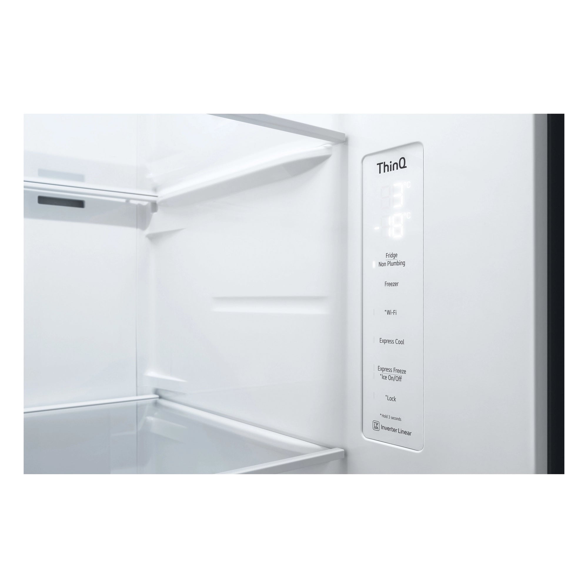 LG GSLV71PZTD 91.3cm Frost Free American Style Fridge Freezer - Shiny Steel