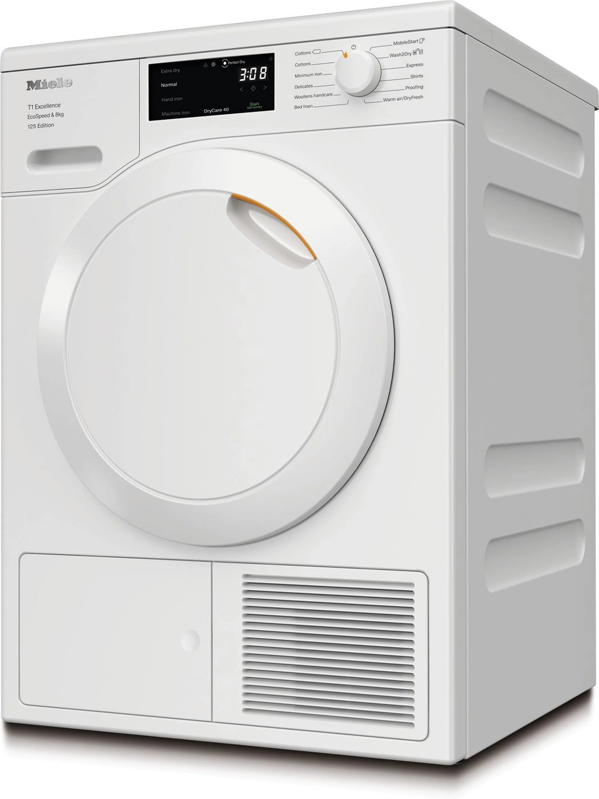 Miele TEC665WP 8kg Heat Pump Tumble Dryer - Lotus White