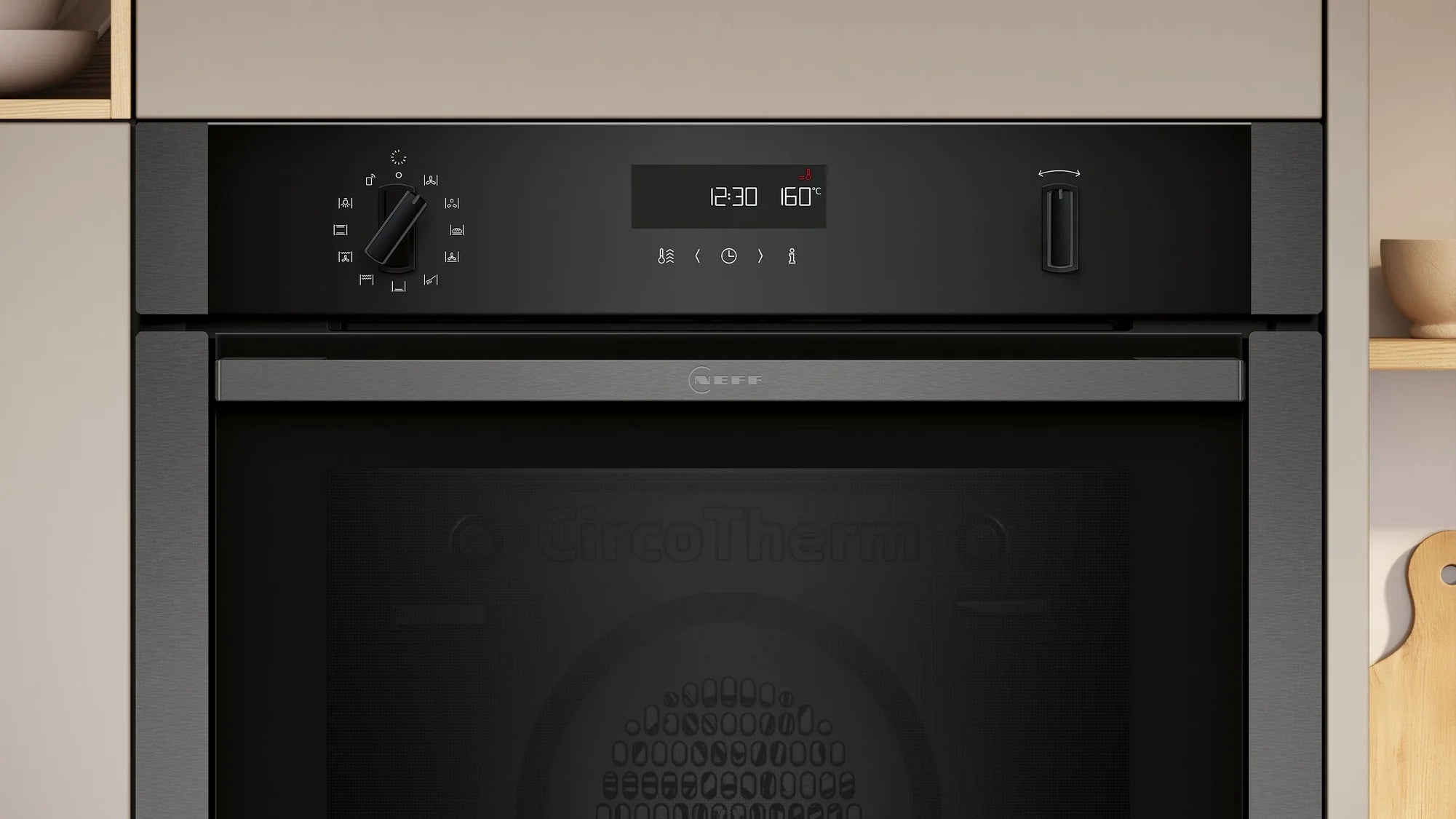 Neff B6ACH7AG7B 59.4cm Built In Electric Single Oven - Graphite Grey