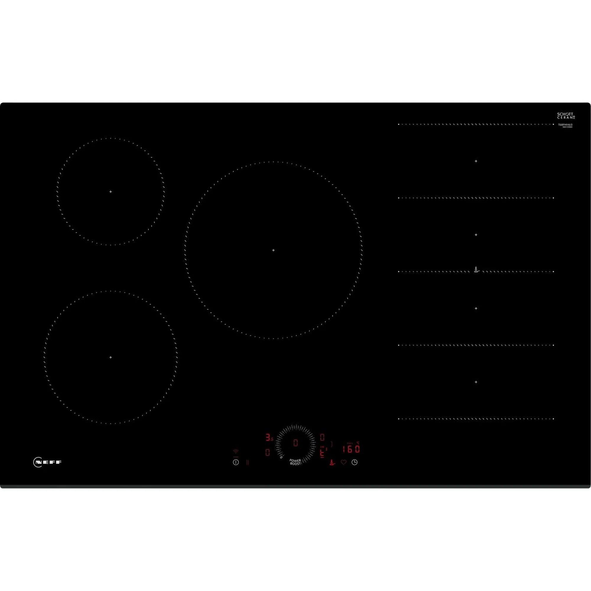 Neff T68FHV4L0 80cm Induction Hob - Black