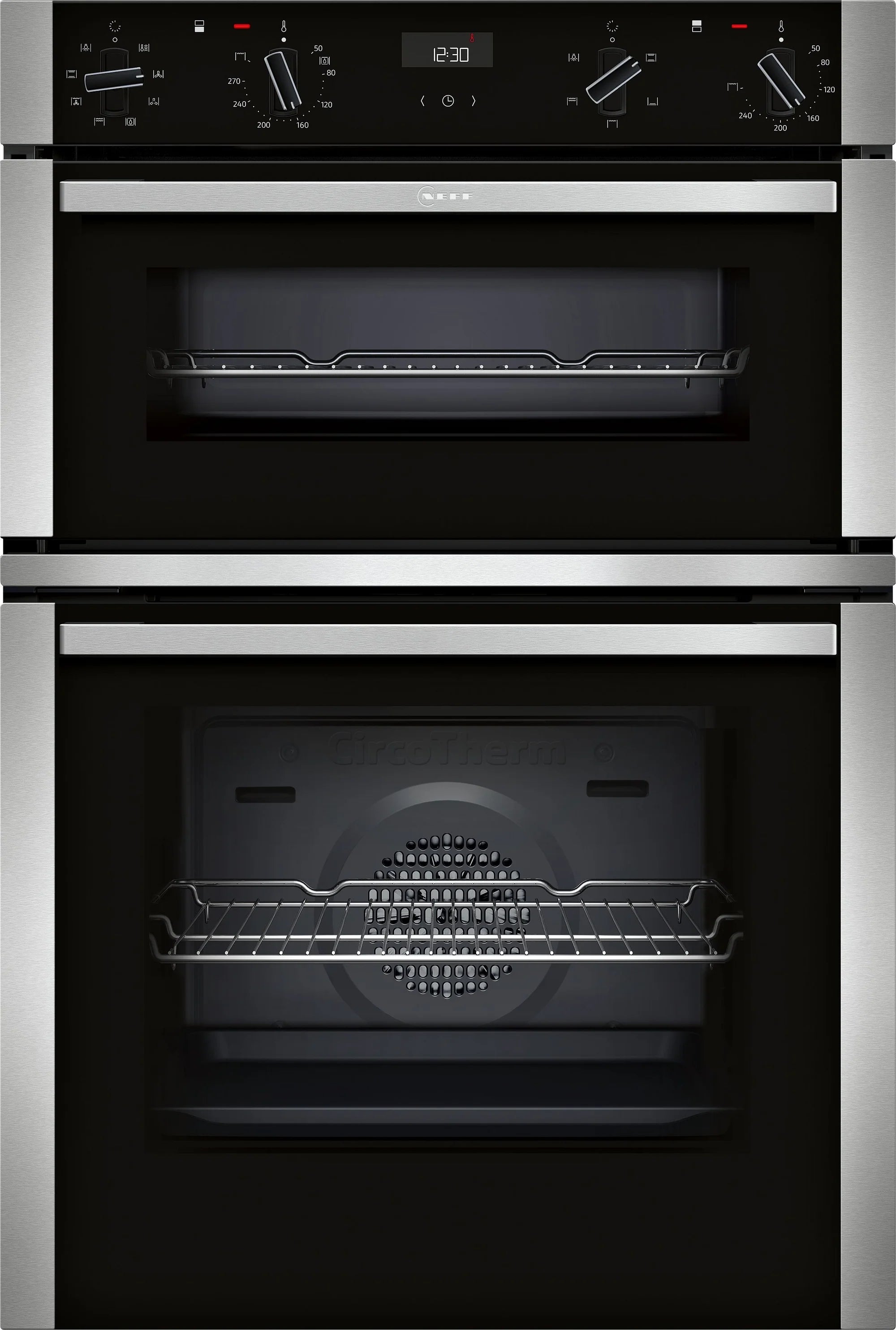 Neff U1ACE2AN3B 59.4cm Built In Electric Double Oven - Stainless Steel