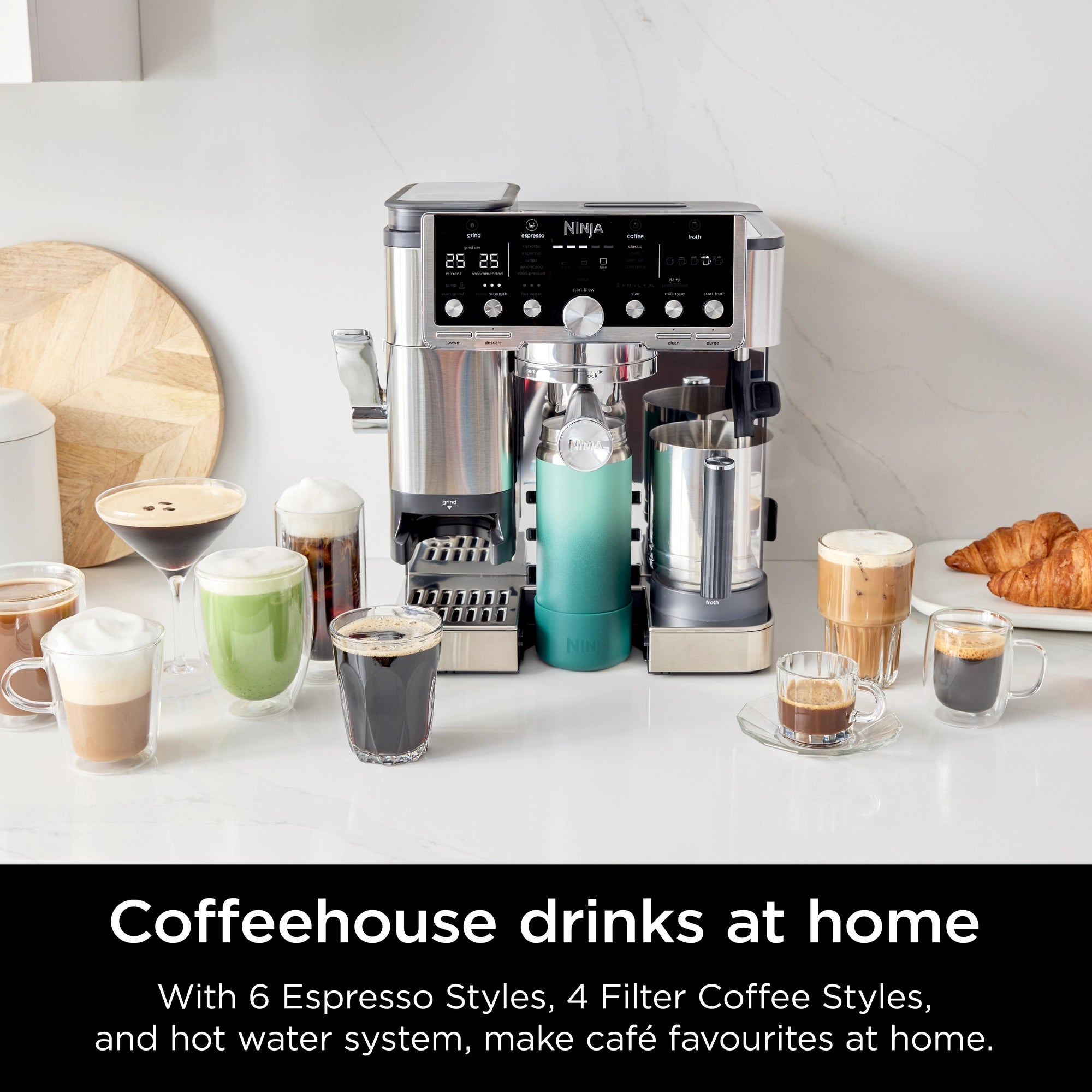 Ninja ES701UK Luxe Café Pro Series Espresso Machine - Black/Stainless Steel