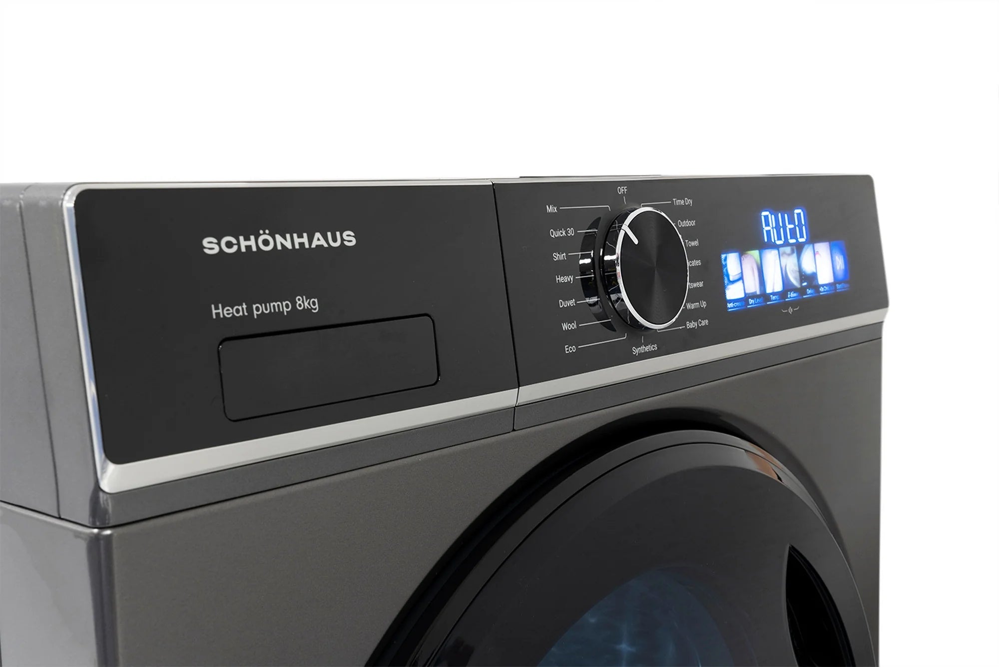 Schonhaus TDSHF018A3G 8kg Heat Pump Tumble Dryer - Graphite