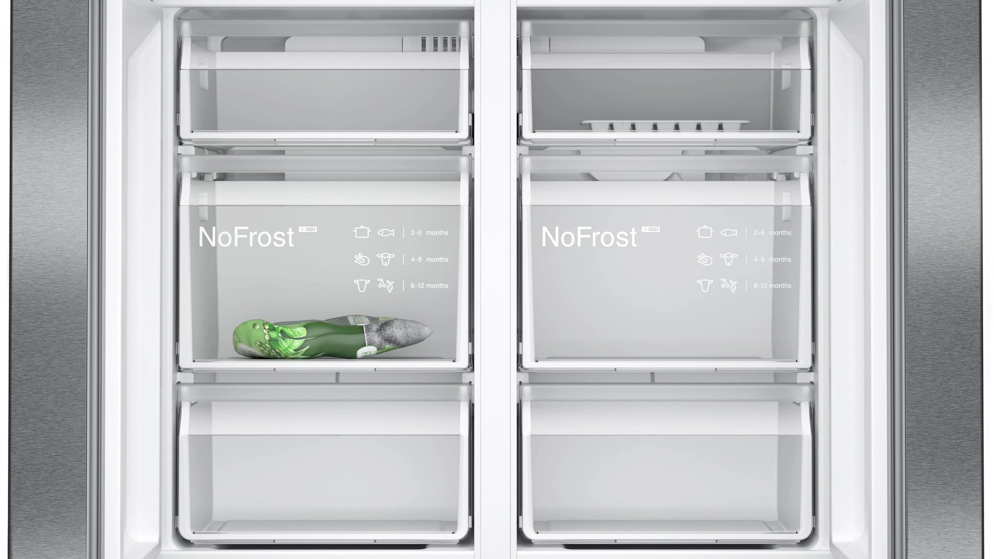 Siemens KF96NAXEAG IQ300 90.5cm Multi Door American Style Fridge Freezer - Black Stainless Steel
