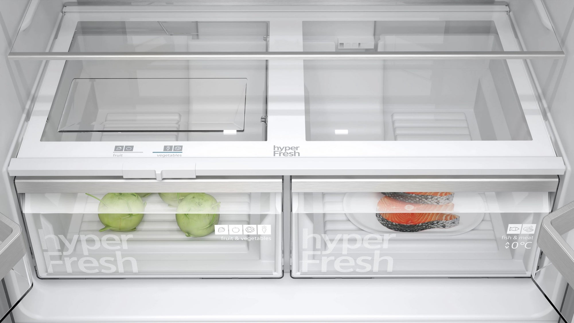 Siemens KF96NAXEAG IQ300 90.5cm Multi Door American Style Fridge Freezer - Black Stainless Steel