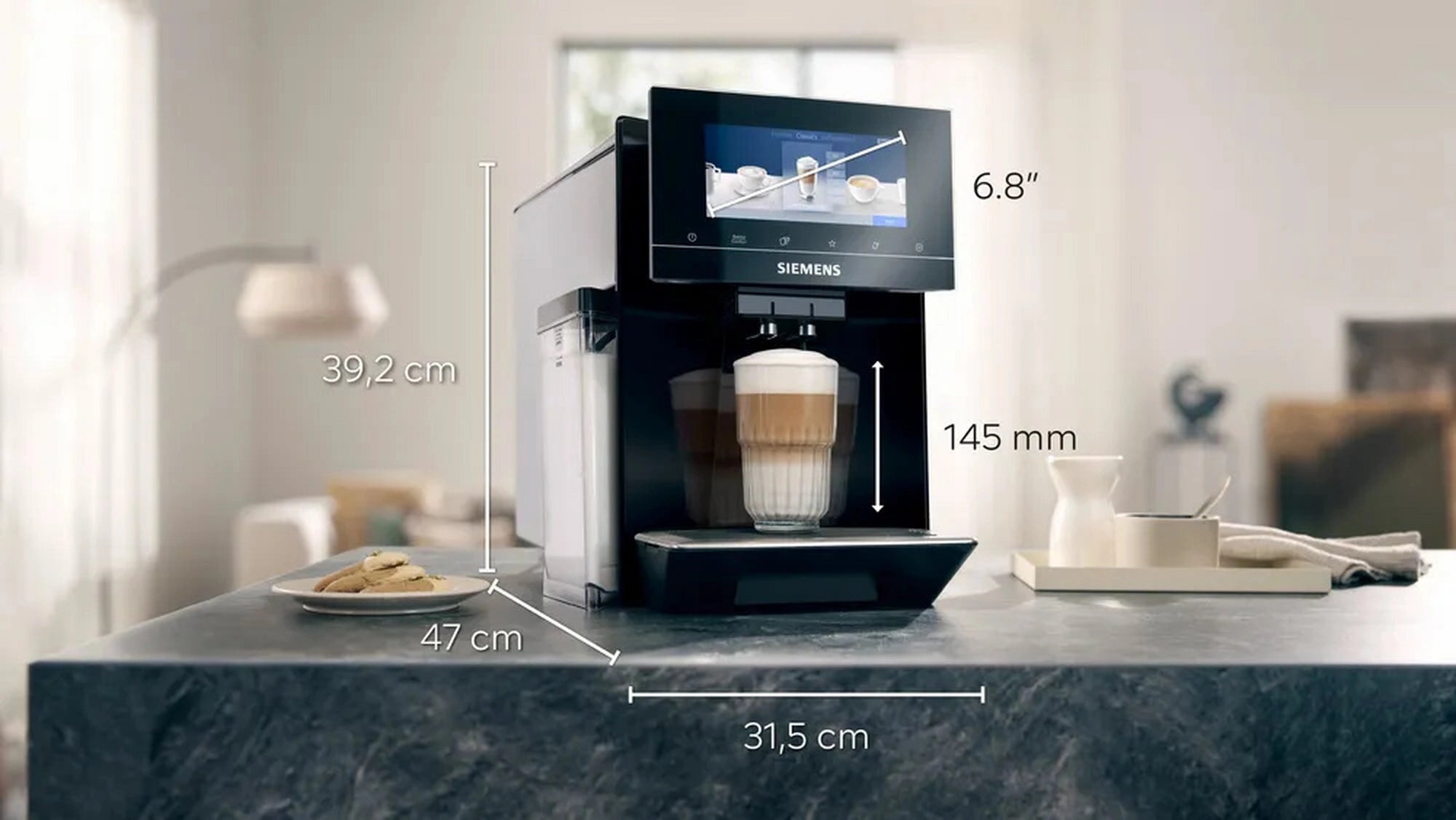 Siemens TQ903GB9 Bean To Cup Coffee Machine - Black