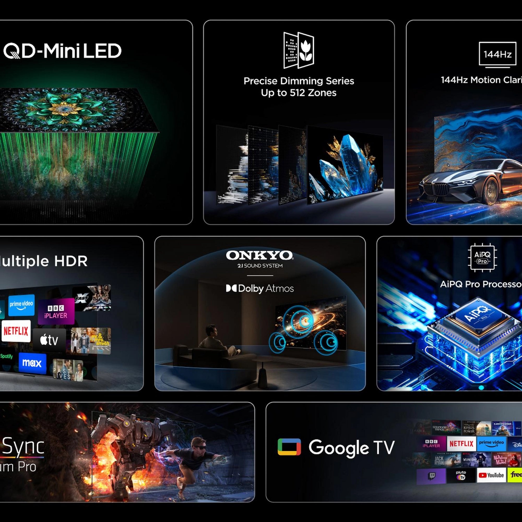 TCL 98Q6C-UK 98" 4K QD-Mini LED UHD Smart Google TV