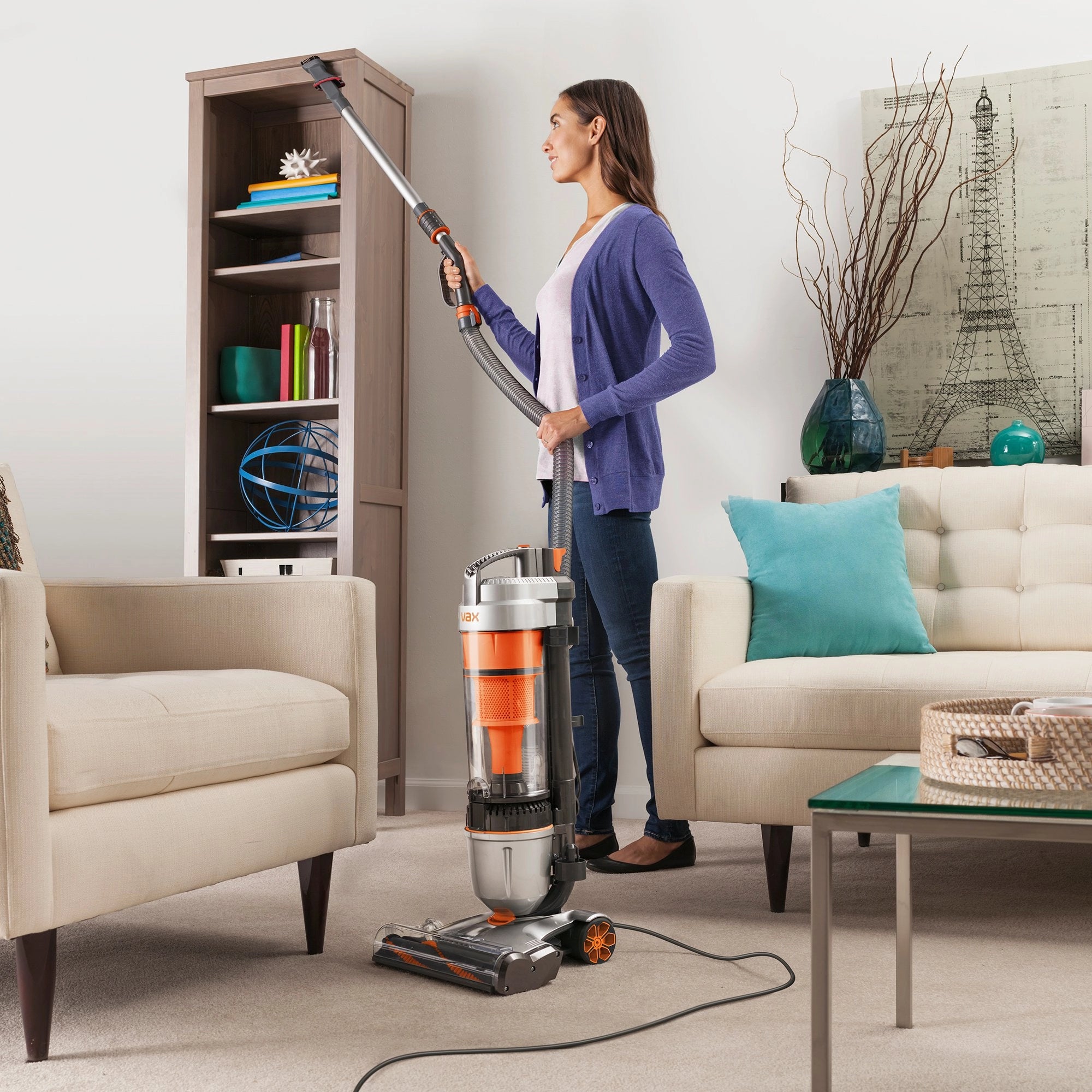 VAX U85-AS-Be Air Stretch Upright Corded Bagless Vacuum - Orange/Grey