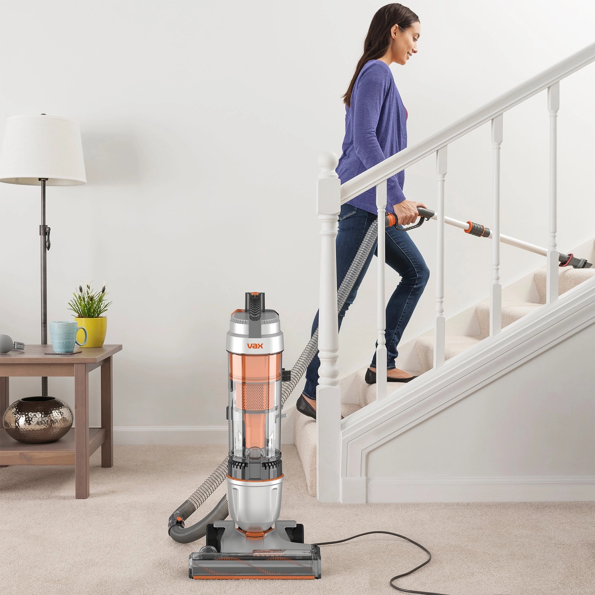 VAX U85-AS-Be Air Stretch Upright Corded Bagless Vacuum - Orange/Grey