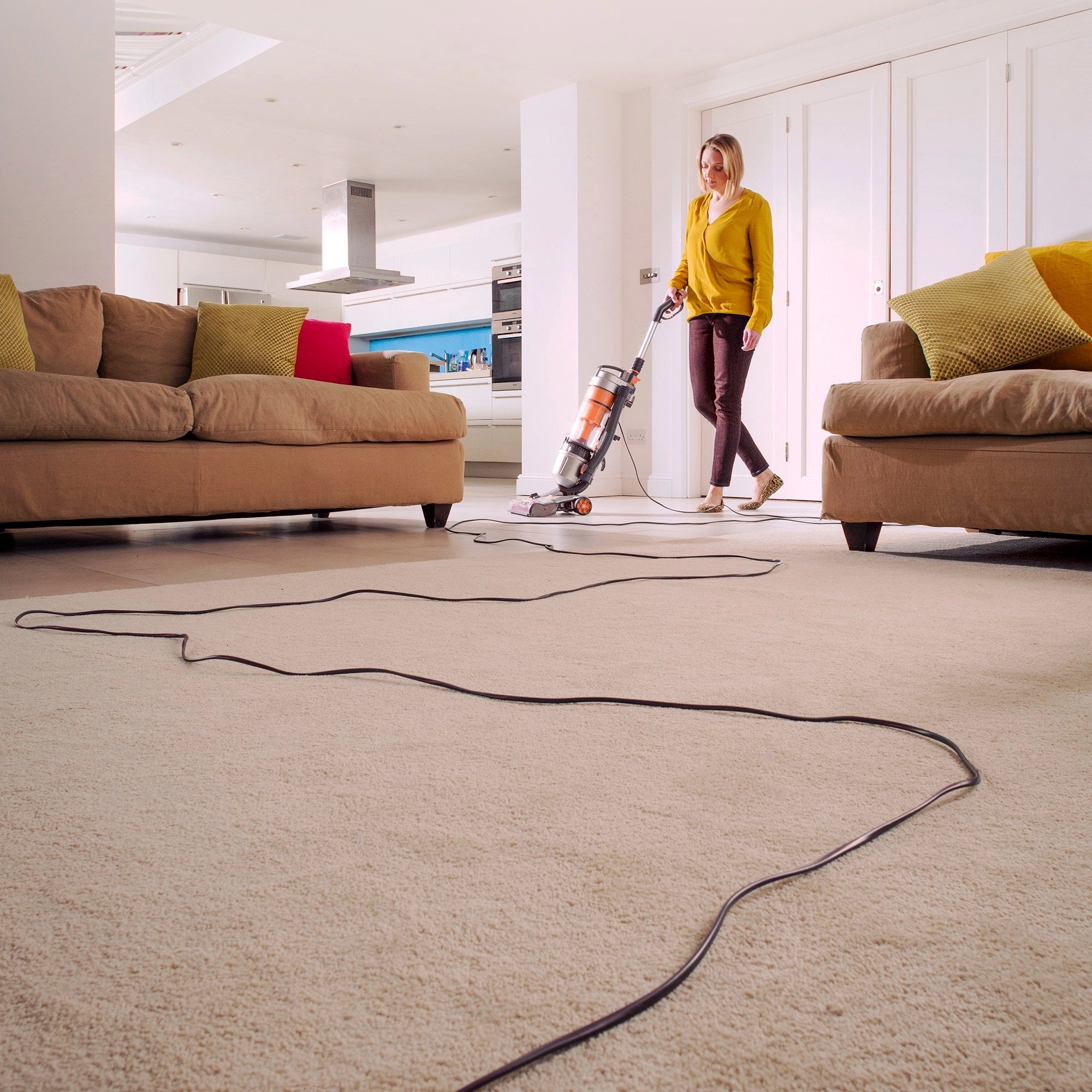 VAX U85-AS-Be Air Stretch Upright Corded Bagless Vacuum - Orange/Grey